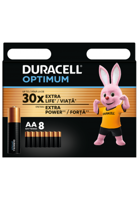 Батарейка Duracell LR06 KPD 08*10 Optimum уп. 1x8 шт. (6835425)