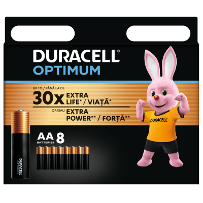 Лужні батарейки Duracell LR06 KPD 08*10 Optimum уп. 1x8 шт. (6835425)