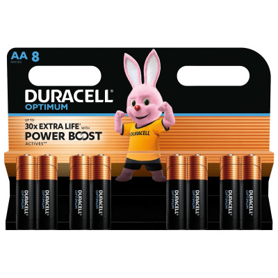 Лужні батарейки Duracell LR06 KPD 08*10 Optimum уп. 1x8 шт. (6835425)