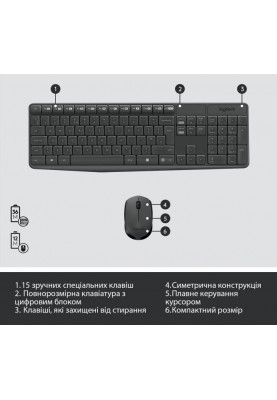 IT набір Logitech MK235 Wireless Combo, US (920-007931)  (6836267)