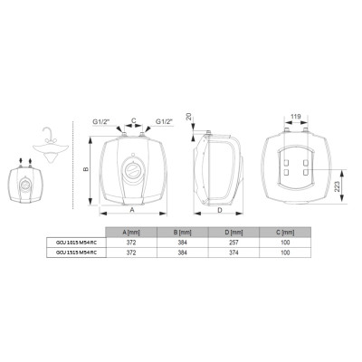 Водонагрівач Tesy GCU 1015 M54 RC (6803255)