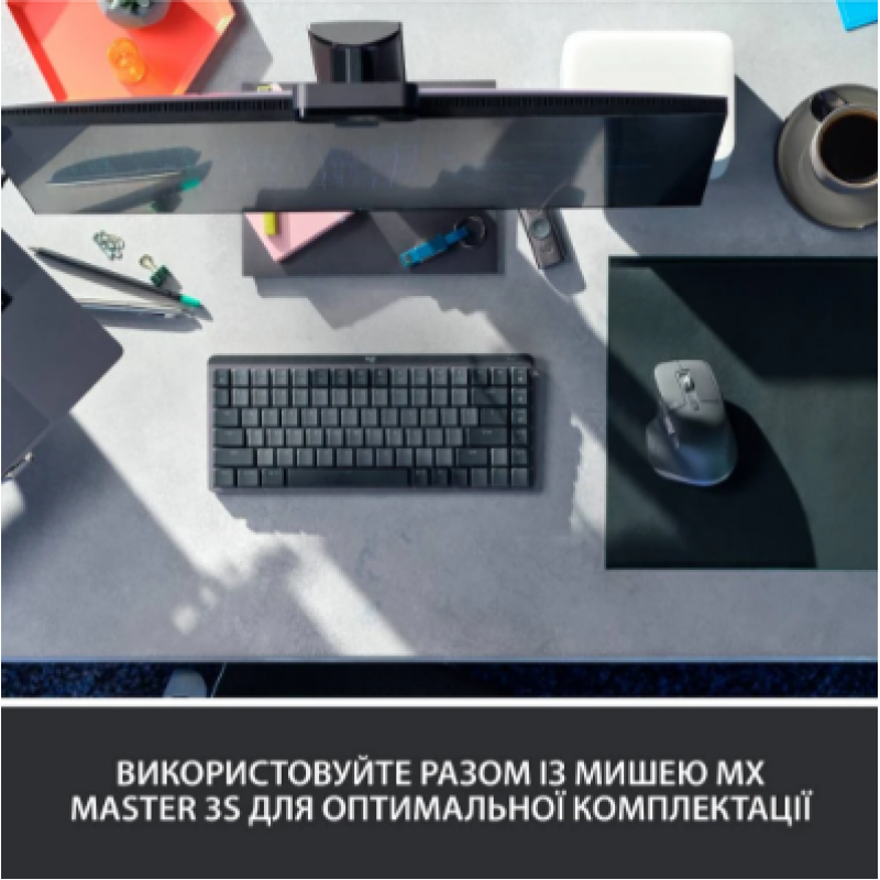 Клавіатура Logitech MX Mechanical Mini Minimalist Wireless  Graphite (920-010780) (6807802)