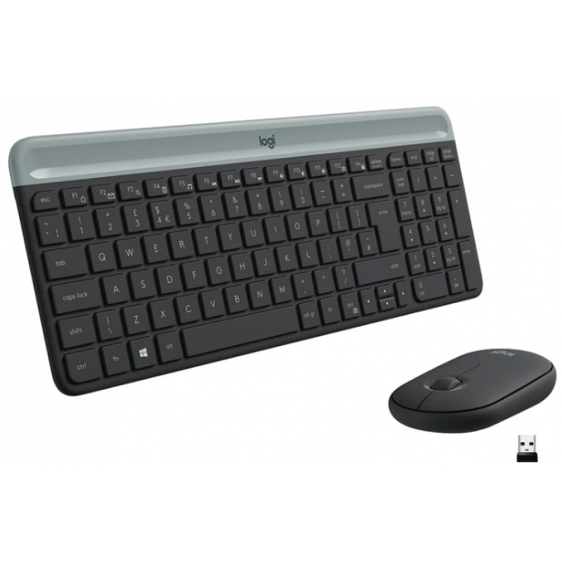 IT набір Logitech MK470 Slim Wireless Combo, US, Graphite (920-009204) (6836273)