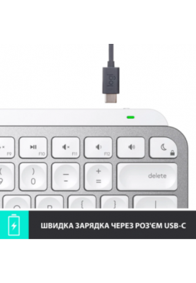 Клавіатура Logitech MX Keys Mini Minimalist Wireless US Pale Grey (920-010499) (6836256)