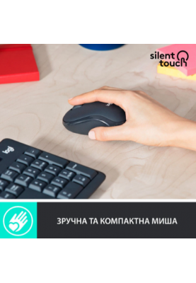 IT набір Logitech MK295 Silent Wireless Combo, US, Graphite (920-009800) (6836269)