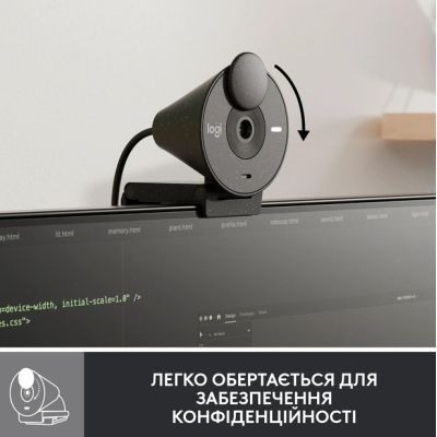 Веб-камера Logitech BRIO 300 FHD Graphite (960-001436) (6857745)