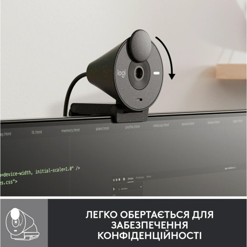 Веб-камера Logitech BRIO 300 FHD Graphite (960-001436) (6857745)