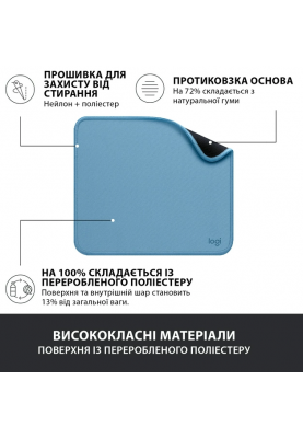 Килимок для мишi Logitech Studio Series Blue (956-000051) (6794332)