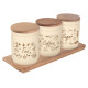 Банка Herevin Wooden Set-Beige-Browm Tea-Coffee-Sugar 0.446 л. (6856608)