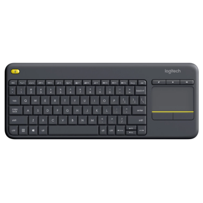 Клавіатура Logitech Wireless Touch K400 Plus, US, Black (920-007145) (6836237)