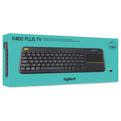Клавіатура Logitech Wireless Touch K400 Plus, US, Black (920-007145) (6836237) Клавіатура Logitech Wireless Touch K400 Plus, US, Black (920-007145) (6836237)