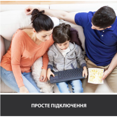 Клавіатура Logitech Wireless Touch K400 Plus, US, Black (920-007145) (6836237) Клавіатура Logitech Wireless Touch K400 Plus, US, Black (920-007145) (6836237)