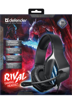 Гарнітура Defender Rival Black (64565) (6857925)