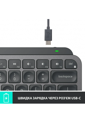 Клавіатура Logitech MX Keys Mini Minimalist Wireless, US, Graphite (920-010498) (6836255)