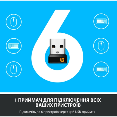 Миша комп'ютерна Logitech M325s Wireless Dark Silver (910-006812) (6848839)