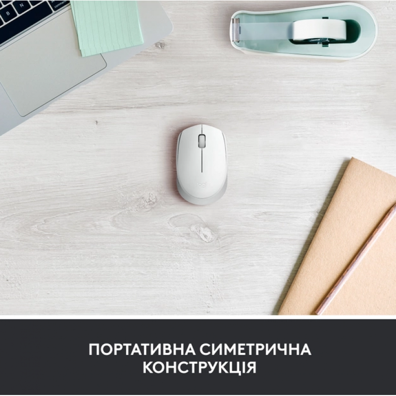 Миша комп'ютерна Logitech M171 Wireless Mouse, White (910-006867) (6857590)