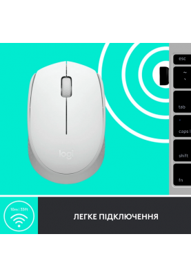 Миша комп'ютерна Logitech M171 Wireless Mouse, White (910-006867) (6857590)