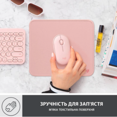 Килимок для мишi Logitech Studio Series Darker Rose (956-000050) (6794331)