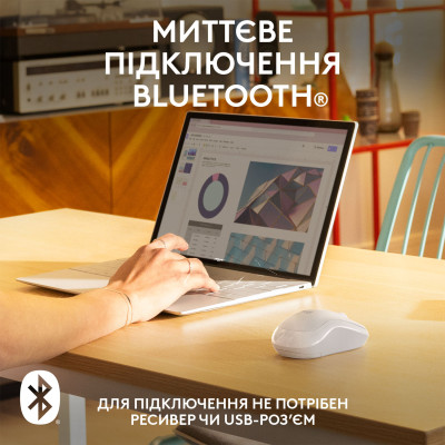 Міша Logitech M240 Silent Bluetooth Off White (6878947)