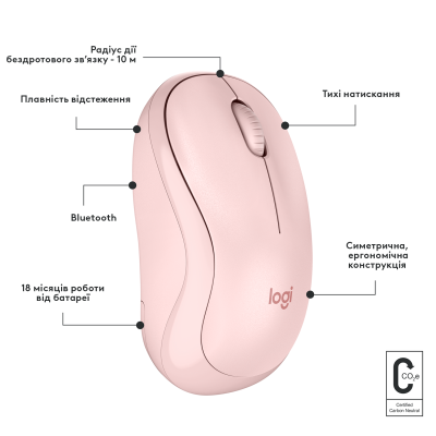Миша Logitech M240 Silent Bluetooth Rose (6878948) Миша Logitech M240 Silent Bluetooth Rose (6878948)