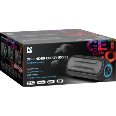 Портативна акустика Defender Enjoy S1000 Black (65688) (6896178)