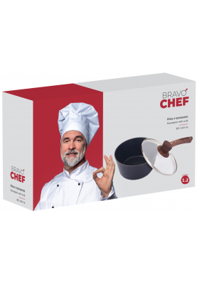 Ківш Bravo Chef класичний 16 см (1.2 л) з кришкою (6859883)