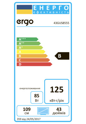 Телевізор ERGO 43GUS8555 (6885455)