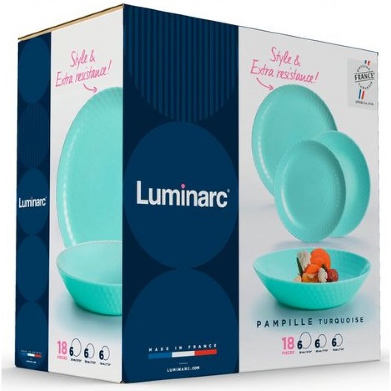 Сервіз Luminarc Pampille Turquoise, 18 предметів (6785913)