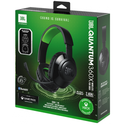 Гарнітура JBL QUANTUM 360X Console Wireless Black (JBLQ360XWLBLKGRN) (6900178) Гарнітура JBL QUANTUM 360X Console Wireless Black (JBLQ360XWLBLKGRN) (6900178)