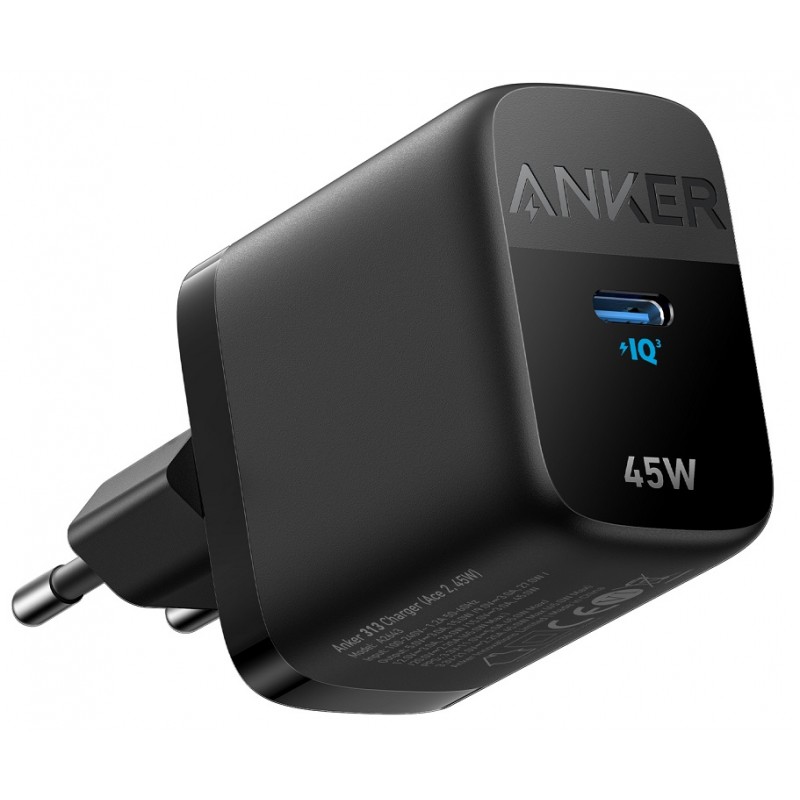 Мережевий зарядний пристрій Anker PowerPort 313 - 45W PD + PPS USB-C Black (6908152)