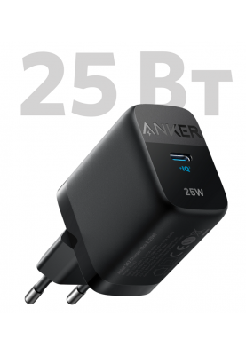 Мережевий зарядний пристрій Anker PowerPort 312 - 25W USB-C Black (6908153)