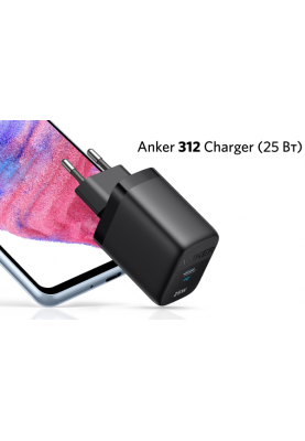 Мережевий зарядний пристрій Anker PowerPort 312 - 25W USB-C Black (6908153)