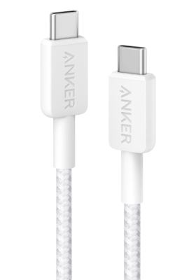 Кабель Anker 322 USB-C to USB-C - 1.8m Nylon White (6908157)