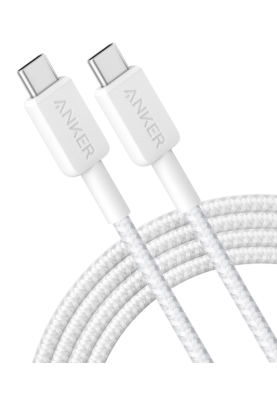 Кабель Anker 322 USB-C to USB-C - 1.8m Nylon White (6908157)