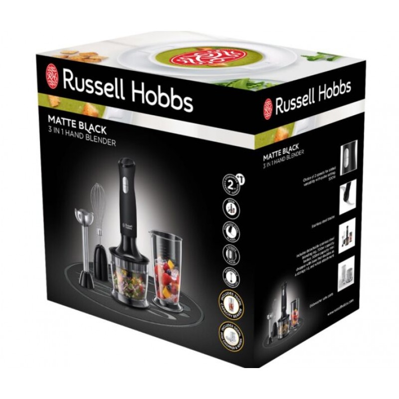 Занурювальний блендер Russell Hobbs 24702-56 Matte Black 3in1 (6651540)