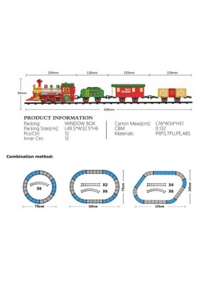 Ігровий набір Fenfa Новорічна залізниця 1603B-2A (6877532)