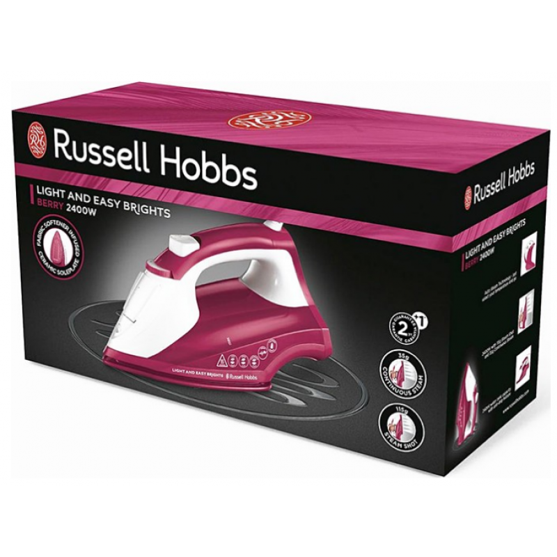 Праска з подачею пари Russell Hobbs 26480-56 Light & Easy Brights Berry Iron (6840573)