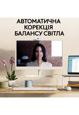 Веб-камера Logitech BRIO 100 FHD OFF-WHITE (960-001617)  (6914873)