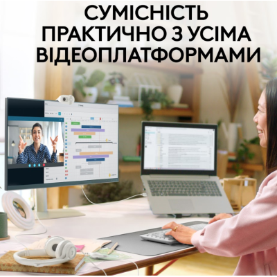 Веб-камера Logitech BRIO 100 FHD OFF-WHITE (960-001617)  (6914873)