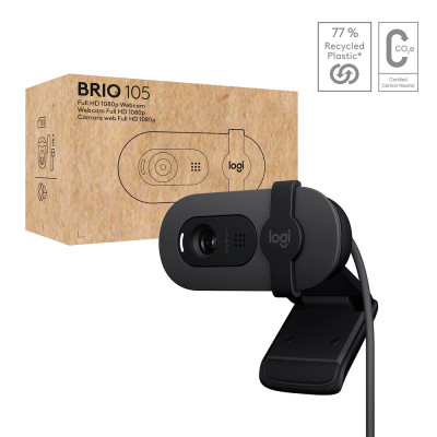 Вебкамера Logitech BRIO 105 FHD GRAPHITE (960-001592) (6916413)