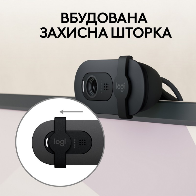 Веб-камера Logitech BRIO 105 FHD GRAPHITE (960-001592)  (6916413)