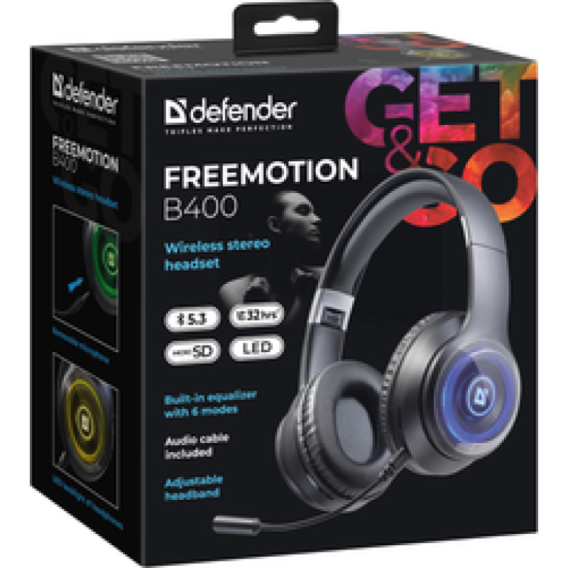Гарнітура Defender FreeMotion B400 (63400) Black  (6918419)