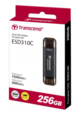 SSD накопичувач Transcend ESD310C 256GB USB Type C/A Gray (6900649)