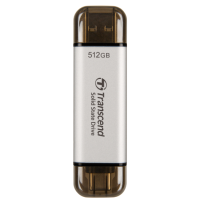 SSD накопичувач Transcend ESD310S 512GB, USB Type C/A Silver (6906886)