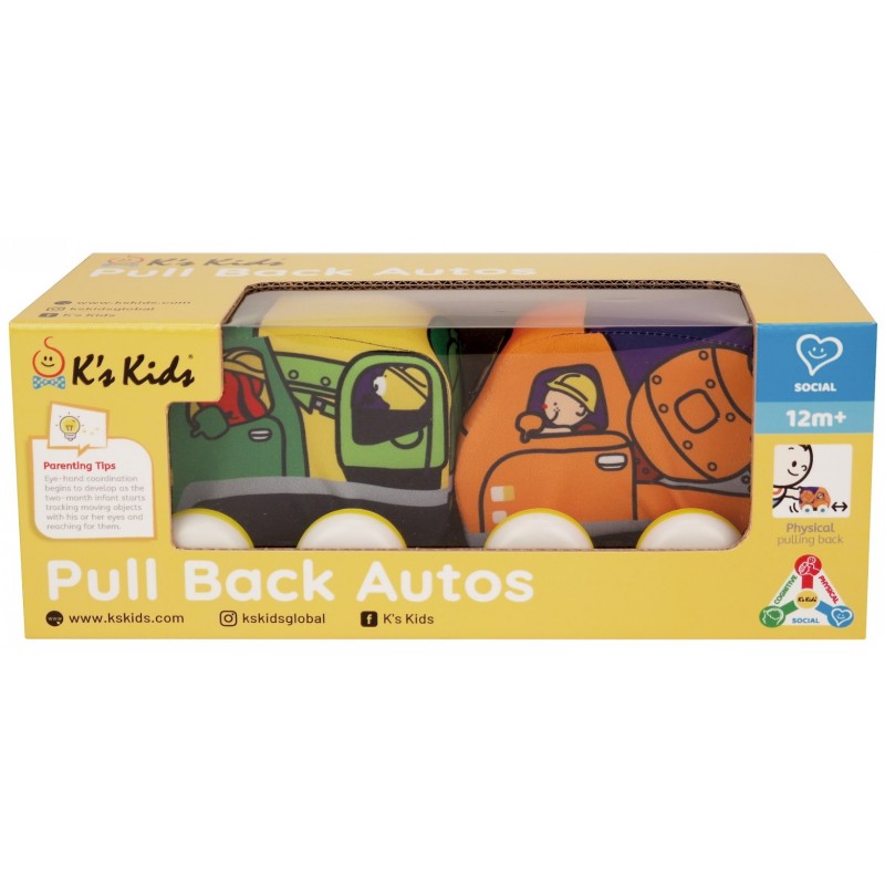 Іграшка Ks Kids Машинки Pull-back (бетономішалка та евакуатор) (6892329)