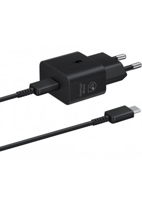 Мережевий зарядний пристрій Samsung 25W Travel Adapter + Type-C cable Black (EP-T2510XBEGEU) (6921948)