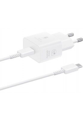 Мережевий зарядний пристрій Samsung 25W Travel Adapter + Type-C cable White (EP-T2510XWEGEU) (6921949)