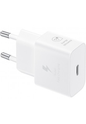 Мережевий зарядний пристрій Samsung 25W Travel Adapter + Type-C cable White (EP-T2510XWEGEU) (6921949)