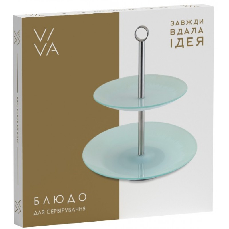 Блюдо Viva Silver Base, 2-ярусне (6870644)