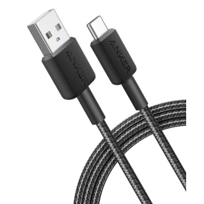 Кабель Anker 322 USB-A to USB-C - 0.9m Nylon Black (6926987)